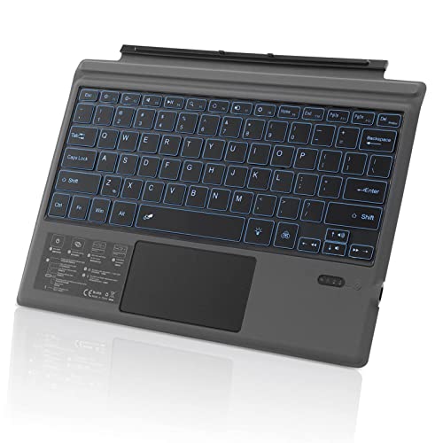 Kabellose Tastatur mit Touchpad, Wiederaufladbare Tablet-Tastatur für Surface Go 3, Ultraflache Bluetooth-Tastatur mit Bunter Tastenkappe, für Surface Go 2, für Surface Go-Tastatur von Garsent