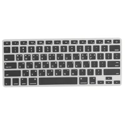 non-brand Korean/Englisch Tastatur Schutz Tastaturabdeckung Keyboard Skin Silikon Abdeckung für MacBook Pro 13/15Zoll, Mehrfabig - Schwarz von Gazechimp