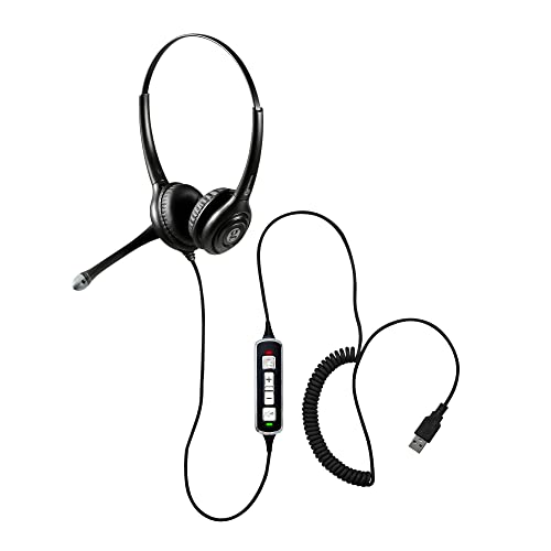 Geemarc CLA3 A-USB - Verstärkte Kopfhörer mit Mikrofon und USB-Anschluss - Ideal für Laute Umgebungen und Hörgeschädigte - Kompatibel mit Hörgeräten von Geemarc