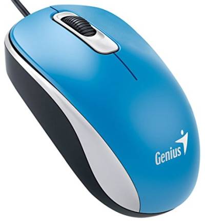 Genius DX-110 USB Optisch 1000DPI Ambidextrös Blau Maus - Mäuse (USB, Büro, Gedrückte Tasten, Rad, Optisch, 1000 DPI) von Genius
