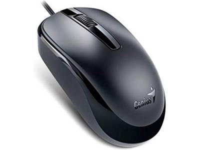 Genius Dx-120 Maus (USB, Kabel, Ambidextrös, Büro, Universal) schwarz von Genius