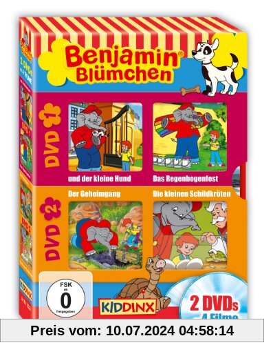 Benjamin Blümchen - Der kleine Hund/Das Regenbogenfest/Der Geheimgang/Die kleinen Schildkröten [2 DVDs] von Gerhard Hahn