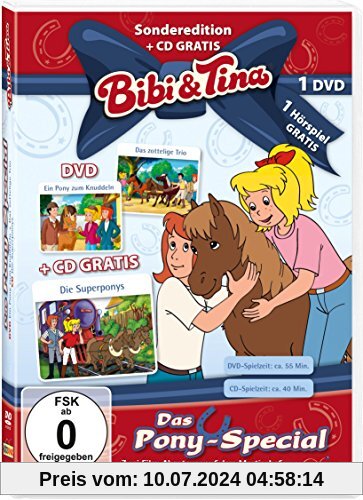 Bibi und Tina - Pony-Special (+ Hörspiel-CD) [2 DVDs] von Gerhard Hahn