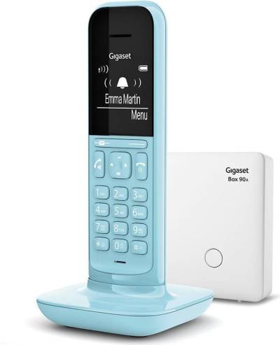 Gigaset CL390A - Schnurlostelefon - Anrufbeantworter mit Rufnummernanzeige - ECO DECT\GAP - purist blue (S30852-H2922-B104) von Gigaset