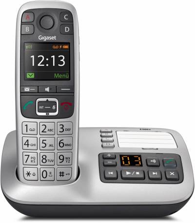 Gigaset E560A schnurloses Telefon mit Anrufbeantworter silber von Gigaset