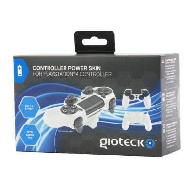 Gioteck Controller-Schutzkappe Gioteck Controller Power-Skin Hard-Case Akku Hülle Shell für Sony PS4 Controller Dualshock 4, integrierter Akku von Gioteck