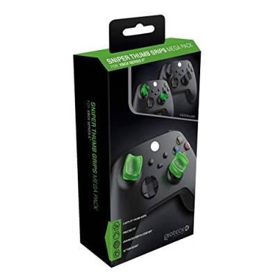 Gioteck Thumb Grips Megapack Schutz Joystick Xbox-Serie, rutschfest, Xbox-Serie, Grün und Schwarz, 3 Stück, SMPXBX-11-MU von Gioteck
