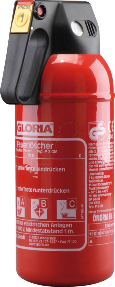 GLORIA P2GM - Feuerlöscher, Auto von Gloria