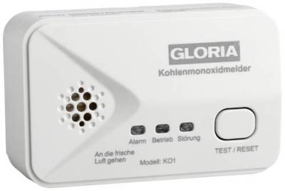 Gloria KO1 Kohlenmonoxid-Melder batteriebetrieben detektiert Kohlenmonoxid von Gloria