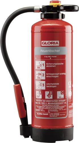 Gloria P12PRO Pulverfeuerlöscher 12l Brandklasse: A, B, C Inhalt 1St. von Gloria