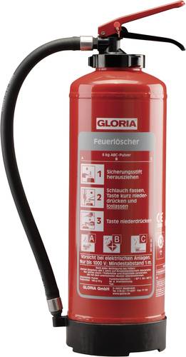 Gloria P6EASY Pulverfeuerlöscher 6kg Brandklasse: A, B Inhalt 1St. von Gloria
