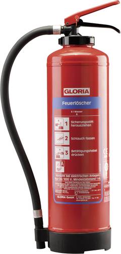 Gloria W9EASY Wasserfeuerlöscher 9l Brandklasse: A Inhalt 1St. von Gloria