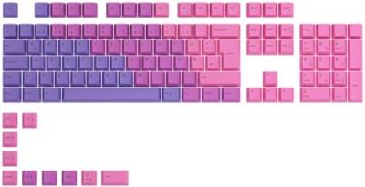 Glorious Gaming 115x GPBT-Keycaps - Cherry-Profil, äußerst widerstandsfähiger PBT-Kunststoff, optisch EIN Blickfang, überragende Akustik, Originalschrift, Deutsch Layout - Nebula von Glorious