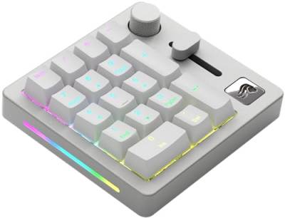 Glorious Gaming GMMK Macro Numpad – mit Kabel oder Bluetooth, Aluminium, anpassbar, programmierbarer Regler & Knopf, tastenweise RGB-Beleuchtung, lineare Schalter, 18x Doubleshot-ABS-Kappen – EIS von Glorious