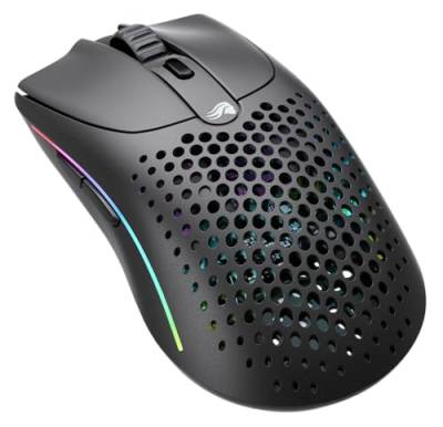 Glorious Gaming Model O 2 Wireless Gaming Mouse – 2,4 GHz & Bluetooth hybrid, superleichte 68 g, Lange Akkulaufzeit, 26 k BAMF 2.0 Sensor, RGB-Beleuchtung, beidhändig, 6 Tasten, PTFE-Füße – Schwarz von Glorious