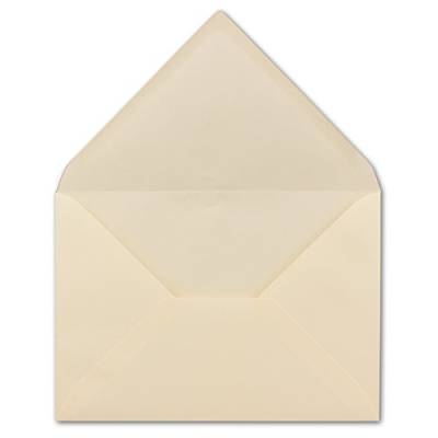 100 DIN C5 Briefumschläge Creme mit gerippter Struktur 22,9 x 16,2 cm 100 g/m² Nassklebung Post-Umschläge ohne Fenster ideal für Weihnachten Grußkarten Einladungen von Ihrem Glüxx-Agent von Glüxx-Agent