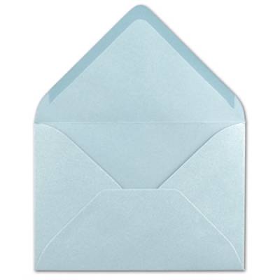 100 DIN C5 Briefumschläge Hellblau - 22,0 x 15,4 cm - 110 g/m² Nassklebung Post-Umschläge ohne Fenster für Weihnachten Grußkarten - Glüxx-Agent von Glüxx-Agent