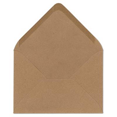 100 DIN C6 Briefumschläge Vintage Braun Recycling 16,2 x 11,4 cm 120 g/m² Nassklebung Post-Umschläge ohne Fenster ideal für Weihnachten Grußkarten Einladungen von Ihrem Glüxx-Agent von Glüxx-Agent