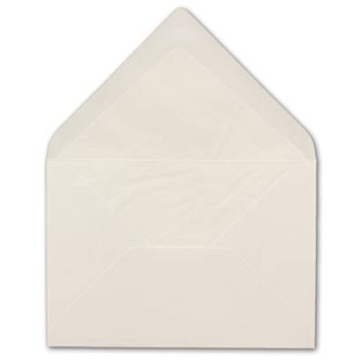 1000 DIN B6 Briefumschläge Natur-weiß mit weißem Seidenfutter - 12,5 x 17,6 cm - 100 g/m² Nassklebung Matt ohne Fenster von Ihrem Glüxx-Agent von Glüxx-Agent