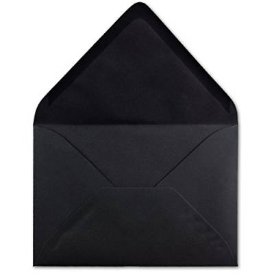25 DIN C5 Briefumschläge Schwarz - 22,0 x 15,4 cm - 110 g/m² Nassklebung Post-Umschläge ohne Fenster für Weihnachten Grußkarten - Glüxx-Agent von Glüxx-Agent
