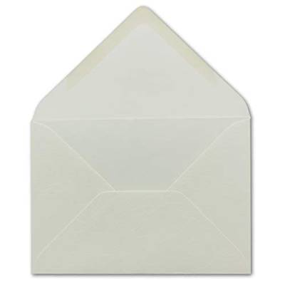 25 DIN C6 Briefumschläge creme 11,4 x 16,2 cm 90 g/m² Nassklebung mit Leder-Struktur ohne Fenster ideal für Weihnachten Grußkarten Einladungen von Ihrem Glüxx-Agent von Glüxx-Agent