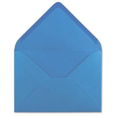50 DIN B6 Briefumschläge Himmelblau - 12,5 x 17,5 cm - 80 g/m² Nassklebung Post-Umschläge ohne Fenster für Einladungen - Serie Colours-4-you von Glüxx-Agent