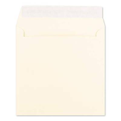 50 Quadratische Brief-Umschläge Naturweiss - 15,5 x 15,5 cm - 120 g/m² Haftklebung stabile Kuverts ohne Fenster - von Ihrem Glüxx-Agent von Glüxx-Agent
