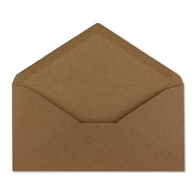500 DIN Lang Briefumschläge Kraftpapier Braun 22 x 11 cm -120 g/m² Nassklebung Post-Umschläge ohne Fenster ideal für Weihnachten Grußkarten Einladungen von Ihrem Glüxx-Agent von Glüxx-Agent