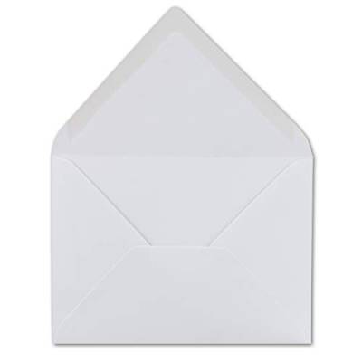 75 DIN C6 Briefumschläge Weiß 11,4 x 16,2 cm - 80 g/m² Nassklebung spitze Klappe - ideal für Weihnachten Grußkarten Einladungen - Glüxx-Agent von Glüxx-Agent