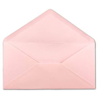 Glüxx-Agent 100 DIN Lang Briefumschläge Rosa 22 x 11 cm -120 g/m² Nassklebung Post-Umschläge ohne Fenster ideal für Weihnachten Grußkarten Einladungen von Glüxx-Agent