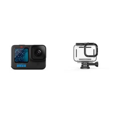 GoPro HERO11 Black – wasserdichte Action-Kamera mit 5,3K60 Ultra HD-Video & gehäuse (HERO10 Black/HERO9 Black) - Offizielles Zubehör von GoPro