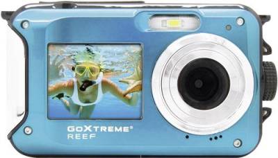 GoXtreme Reef Blue Digitalkamera 24 Megapixel Blau Full HD Video, Wasserdicht bis 3 m, Unterwasserka von GoXtreme