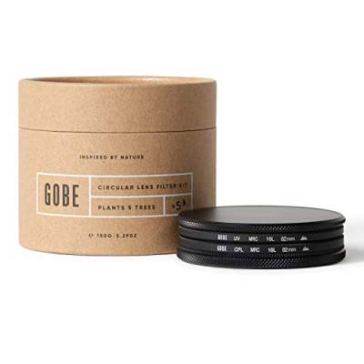 Gobe 82 mm UV Filter + Polfilter (CPL) - Filter Kit (2Peak) von Gobe