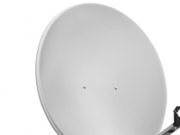 Goobay 80 cm Alu-Satellitenschüssel, Hellgrau, 10,7 - 12,75 GHz, 38,8 dBi, Offset, Grau, Aluminium, 800 mm von Goobay