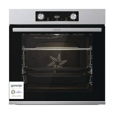 Gorenje BOS 6737 E13X Einbau-Backofen / 77 Liter/Heißluft/ExtraSteam/GentleClose & Open/EcoClean/Air Fry/PizzaMode/PerfectGrill/Teleskopauszüge/Inox-Look, Grau von Gorenje