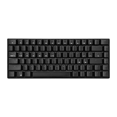 Mechanische Tastatur, 82 Tasten, 3 Modi, Schwarze Mechanische Gaming-Tastatur mit Mehrfacher RGB-Hintergrundbeleuchtung, Unterstützt Kabelloses 2,4-G-Bluetooth-Typ-C-Kabel, 1800 MAh(Roter Schaft) von Goshyda