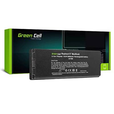 Green Cell A1185 Laptop Akku für Apple MacBook 13 A1181 2006-2009 (Li-Polymer Zellen 5600mAh 10.8V Silber) von Green Cell