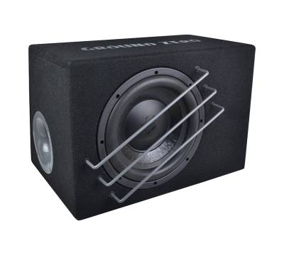 Ground Zero GZUB 10BR 25 cm Bassreflex Gehäusesubwoofer Auto-Subwoofer (450 W, Strömungsoptimierte Ventilierung) von Ground Zero