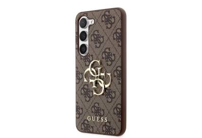 Guess Handyhülle Guess PU 4G Metal Logo Case für Samsung Galaxy S23+ Braun Schutzhülle von Guess
