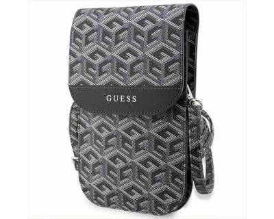 Guess Smartphone-Hülle Guess Universell Handy Tasche Umhängetasche GCube Stripe Schwarz von Guess