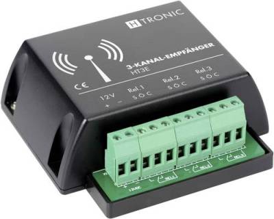 H-Tronic HT3E Funkempfänger 3-Kanal Frequenz 868.35MHz 12 V/DC von H-Tronic