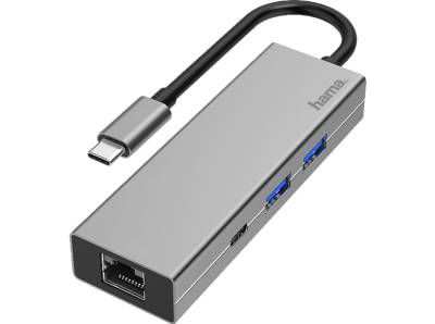HAMA 4 Ports USB-C-Multiport Adapter, Anthrazit von HAMA