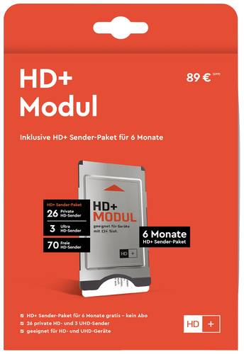 HD Plus CI+ Modul SAT inkl. 6 Monate kostenlosen HD+ Empfang von HD PLUS
