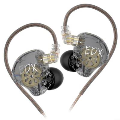 HEIBTENY KZ EDX Lite InEarKopfhörer in Ohrhörer Kopfhörer In-Ear-Monitor-Kopfhörer kabelgebunden dynamische HiFi-Bass-Ohrhörer ohne Mikrofon oder mit Mikrofon(Gray) von HEIBTENY