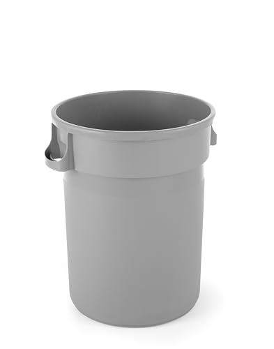 HENDI Abfalleimer, rund, Müllbehälter, Abfallbehälter, 120L, 550x(H) 690mm, Grau von HENDI