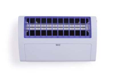 HENDI Insektenvernichter, Klebeplatten, 120m², Insektenkiller, Insektenfanggerät, Elektronisch, Inkl. 1x 36W UV-A, mit Haftfolie (390x270mm), 230V, 36W, 475x80x(H)283mm, ABS Kunststoff von HENDI