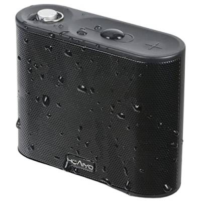 HOAIYO Bluetooth Lautsprecher, Wasserdicht IP67, True Wireless Stereo, Mikrofon, 18 Stunden Wiedergabe Kleine Musikbox Bluetooth für Outdoor Radfahren (DE-V18black) von HOAIYO