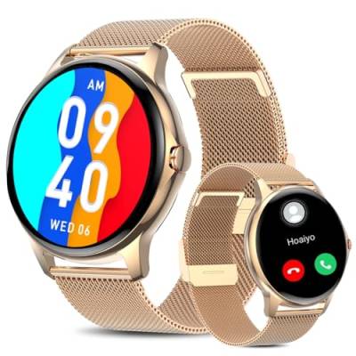 HOAIYO Smartwatch Herren mit Bluetooth Anrufen Android und iOS, 1.3'' Fitnessuhr Armbanduhren Herren Sportuhr mit Pulsmesser, Musiksteuerung, Schrittzähler, Wasserdicht Fitness Tracker von HOAIYO