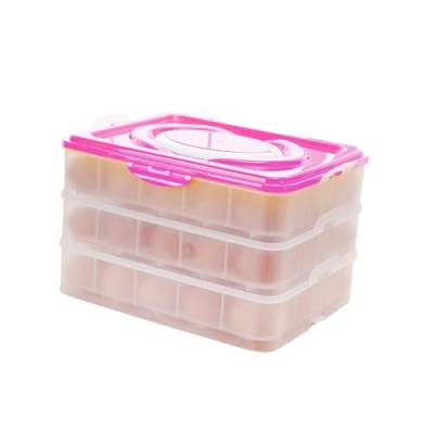 HOMSFOU 3 aufbewahrungsbox für kühlschrank küche aufbewahrungsbox teuflischer Eierhalter mit Deckel Eierhalter für den Kühlschrank Kühlschrank-Gemüse-Organizer Eierablage Rosa von HOMSFOU
