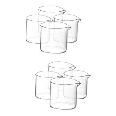 HOMSFOU 8 Stk Milchbecher Aus Glas Mit Einem Auslauf Mini Milchkännchen Milchglasbecher Kaffee Milch Wasserkocher Milchkännchen Glas Krüge Für Kaffeesirup Espressotasse Schatz Keramik von HOMSFOU